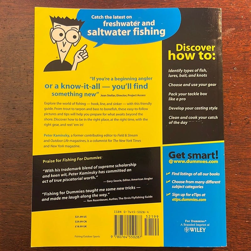Fishing for Dummies by Peter Kaminsky, Paperback