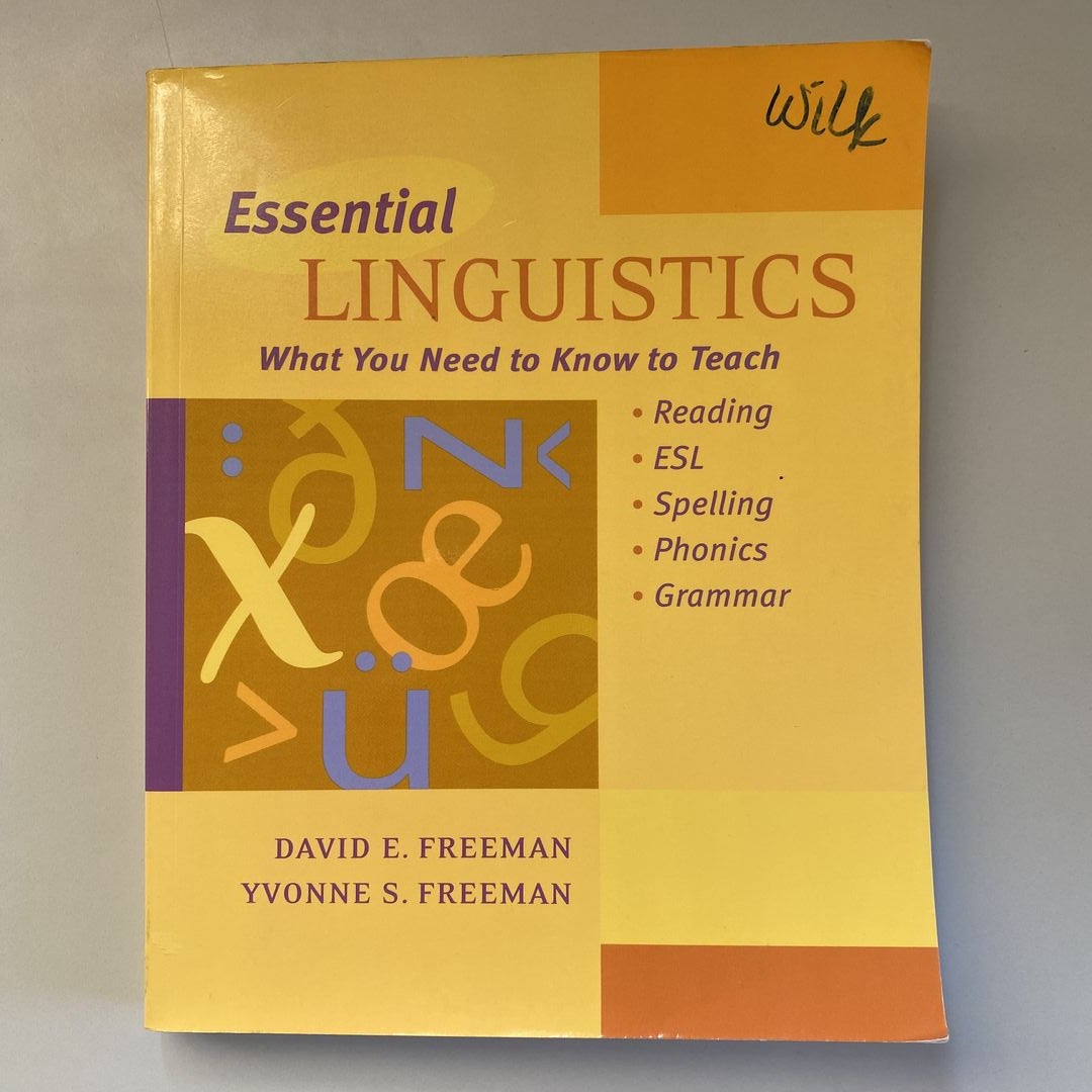 E.　Pangobooks　Second　by　Edition　Linguistics,　Freeman,　Paperback　Essential　David