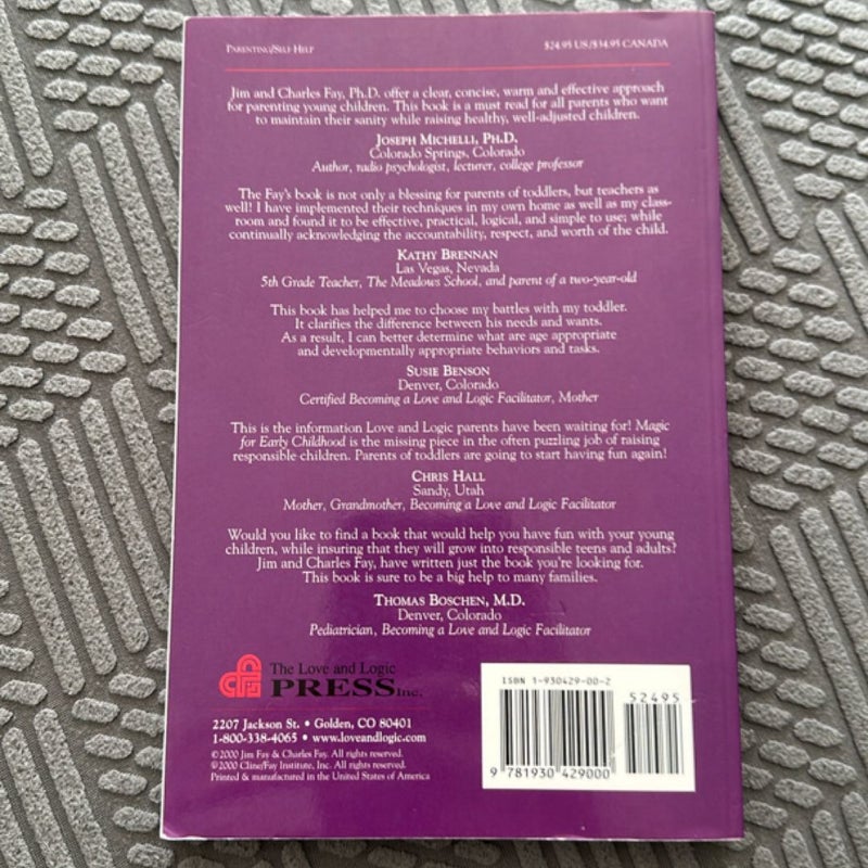 Love and Logic Magic for Early Childhood