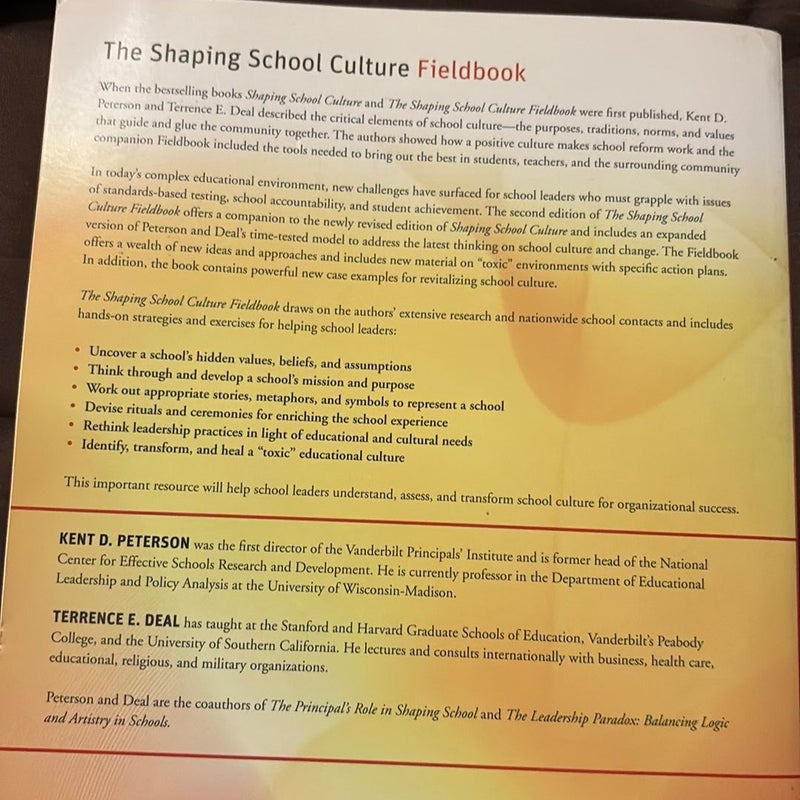 The Shaping School Culture Fieldbook