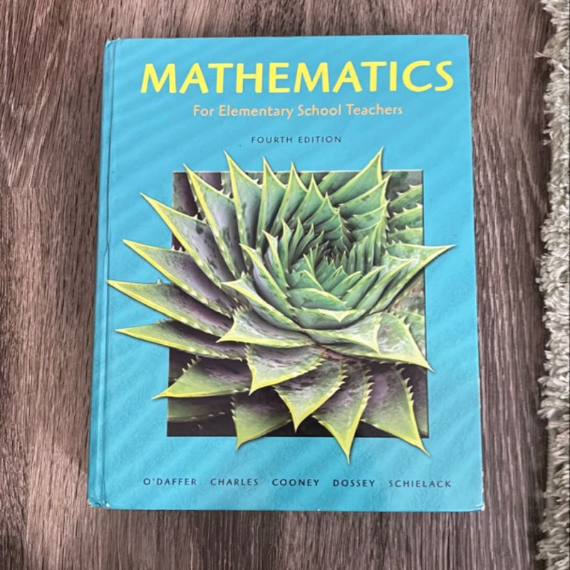 Mathematics for Elementary School Teachers