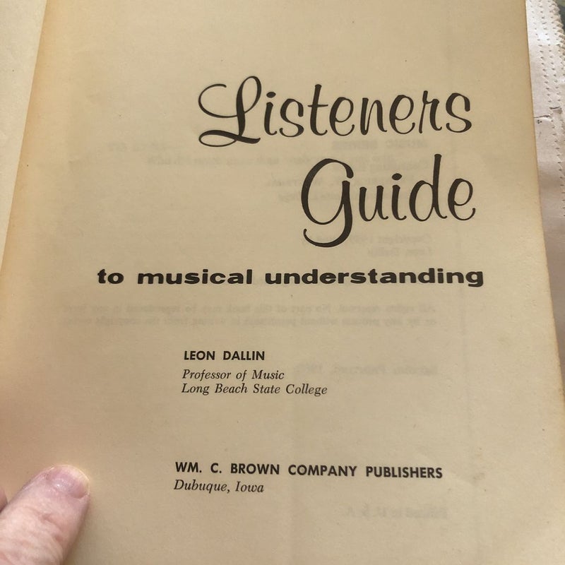 Listeners Guide to Music Understanding 