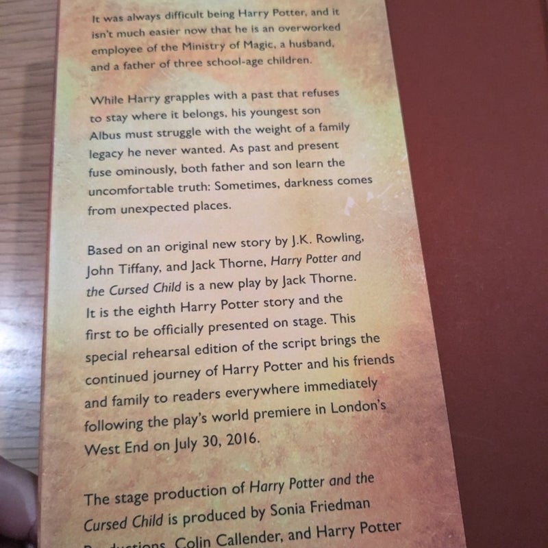 Harry Potter and the Cursed Child Parts One and Two (Special Rehearsal Edition Script)