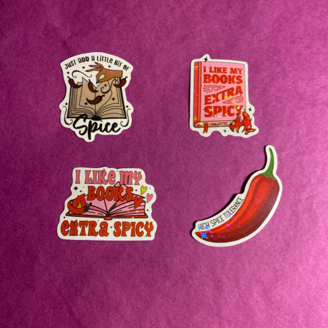Extra Spicy Reader Holo Stickers