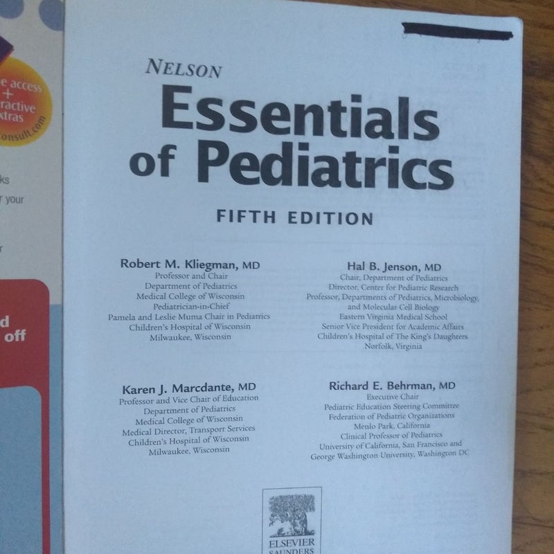 Nelson Essentials of Pediatrics