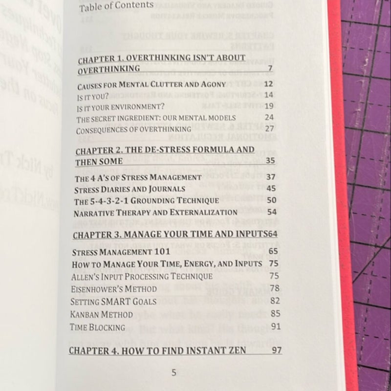 Stop Overthinking: 23 Techniques to Relieve Stress, Stop Negative Spirals, Declutter Your Mind, and Focus on the Present