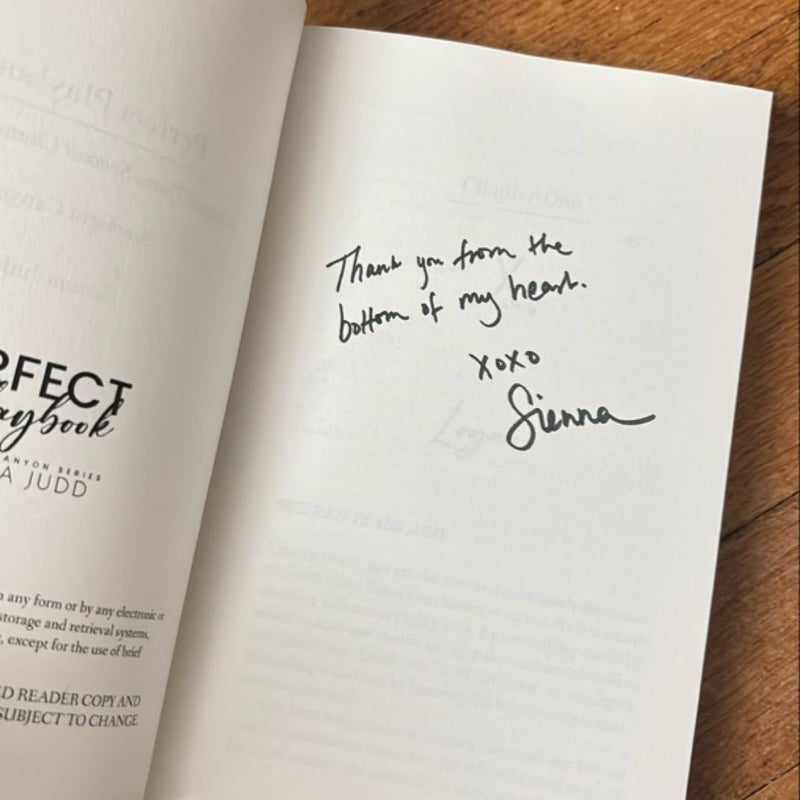 Perfect Playbook *SIGNED*