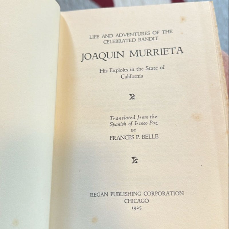 Joaquin Murrieta, 1925, Belle