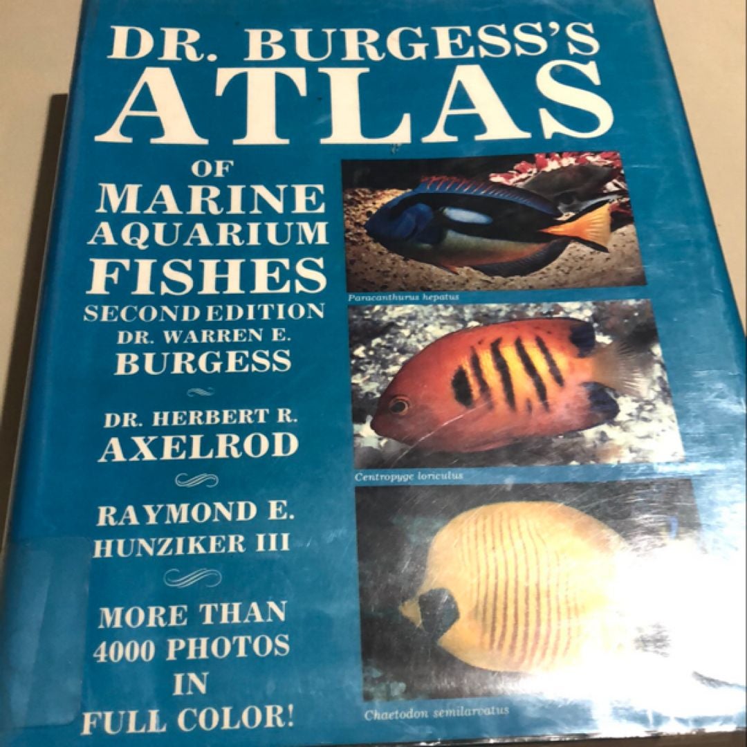 洋書　Dr. Burgess's Atlas of 海水魚　大型本 Dr Burgess's Atlas of Marine Aquarium Fishes by Warren E