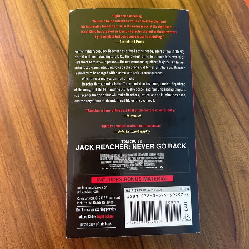 Jack Reacher: Never Go Back (Movie Tie-In Edition)