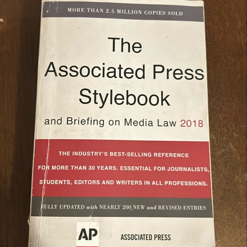 The Associated Press Stylebook 2018