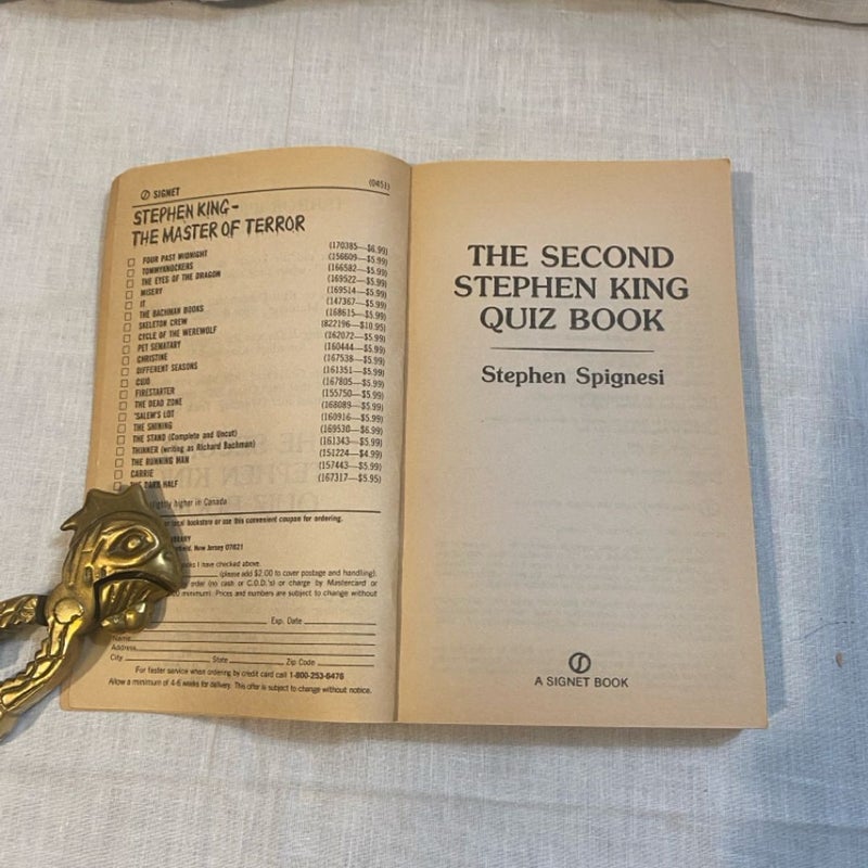 The Second Stephen King Quiz Book 
