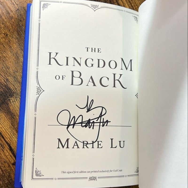 The Kingdom of Back ( owlcrate exclusive signed edition) 