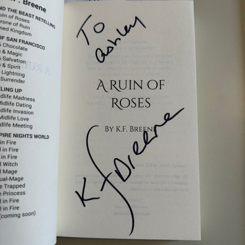 A Ruin of Roses (signed)