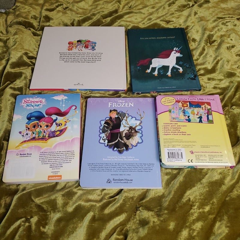 5 Book Bundle of Children's Hardback and Board Books
