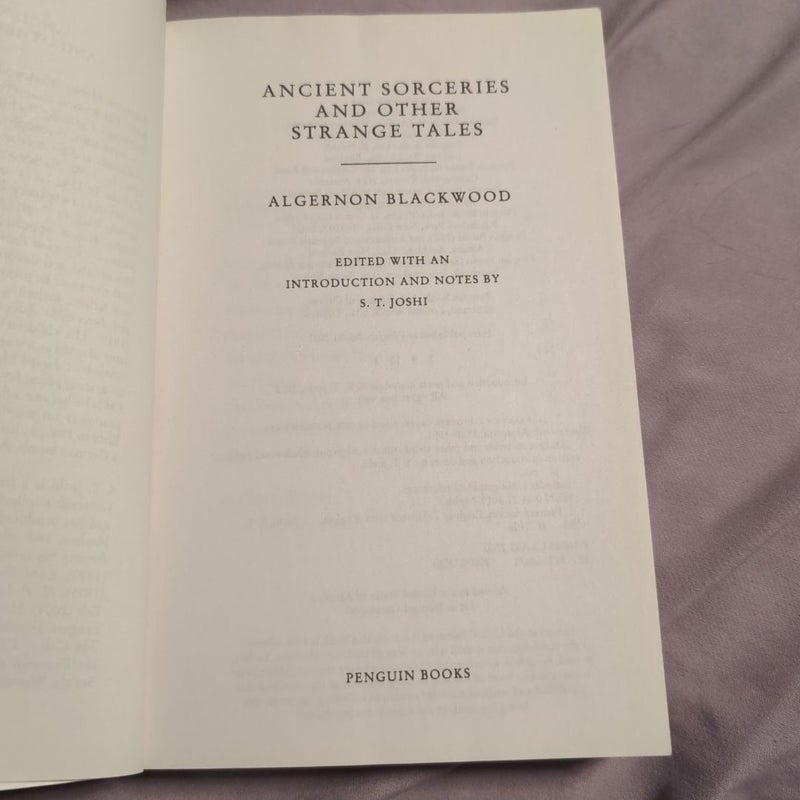 Ancient Sorceries and Other Weird Stories