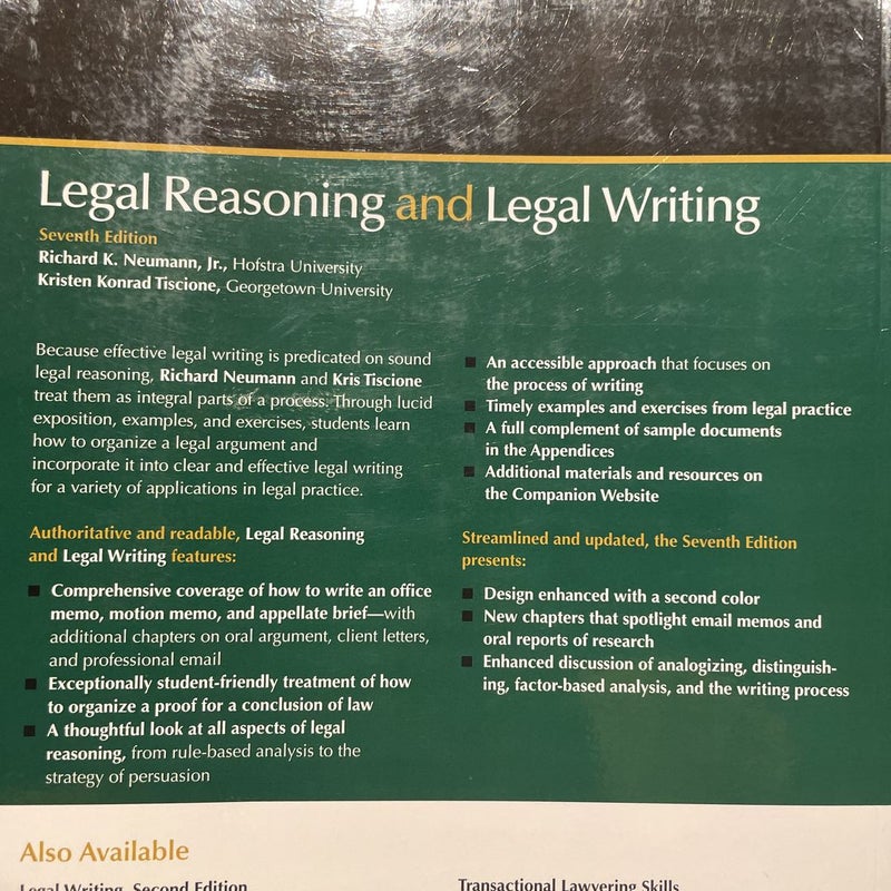 Legal Reasoning and Legal Writing