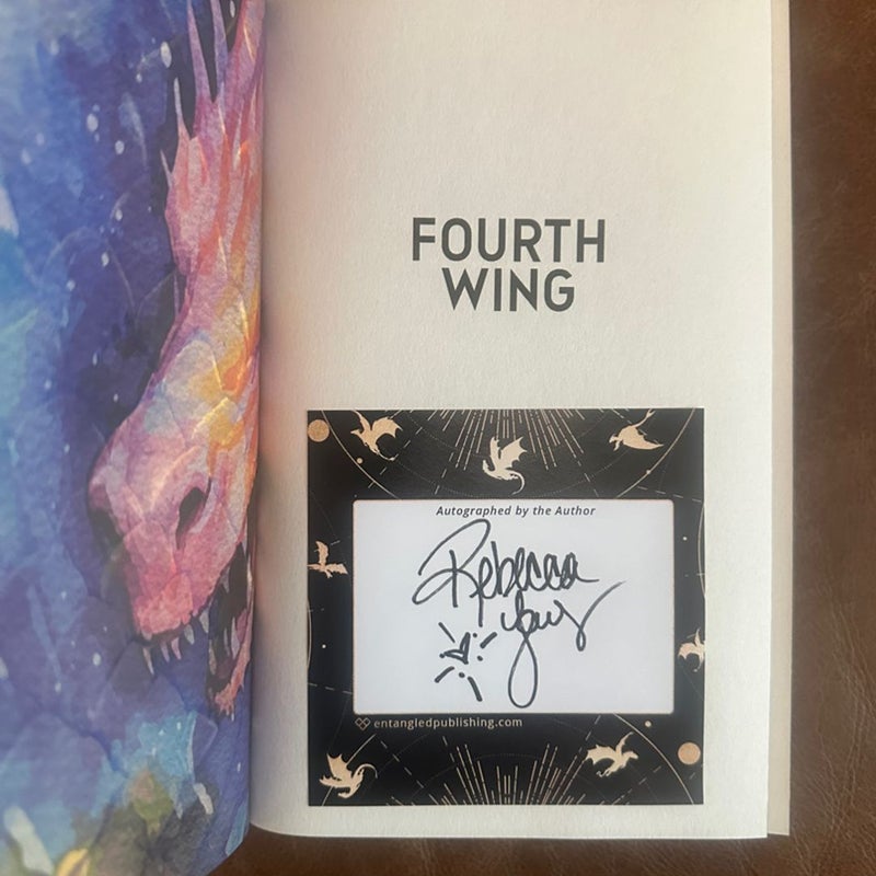 Fourth Wing special edition with sprayed edges signed 