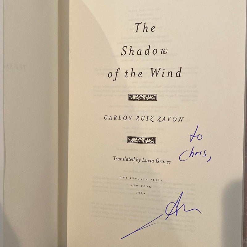 The Shadow of the Wind (Signed)