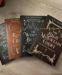 The High Mountain Court, The Witches’ Blade, The Rogue Crown, The Evergreen Heir