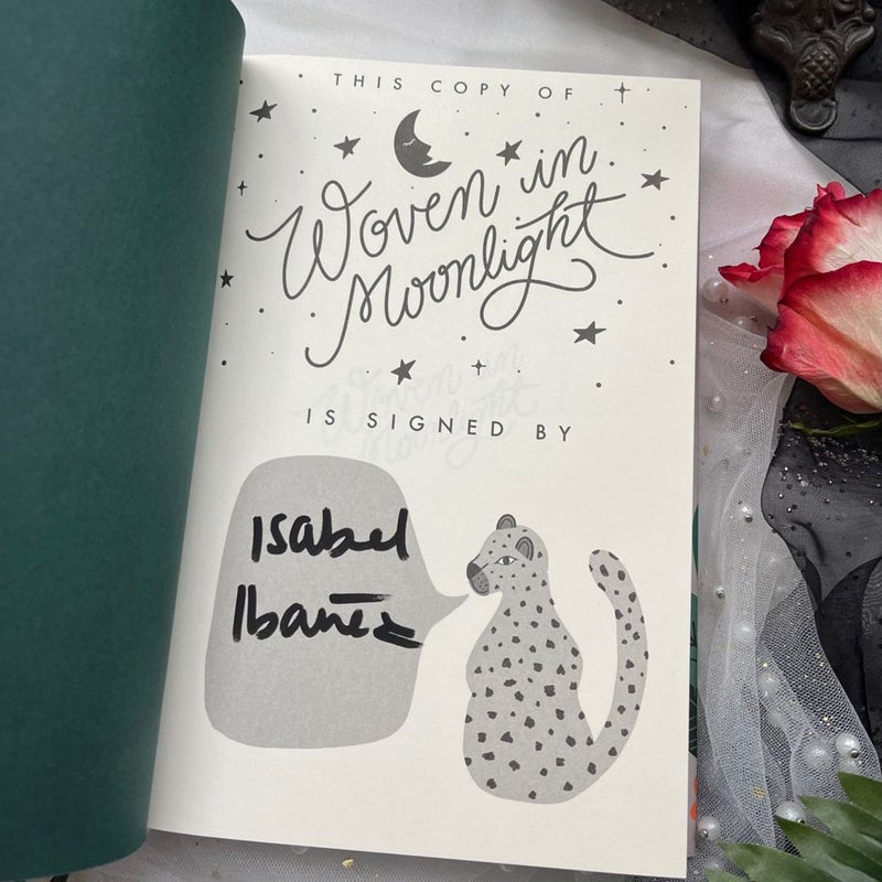 Woven in Moonlight by Isabel Ibañez 2020 Hardcover Fairyloot edition w Stickers