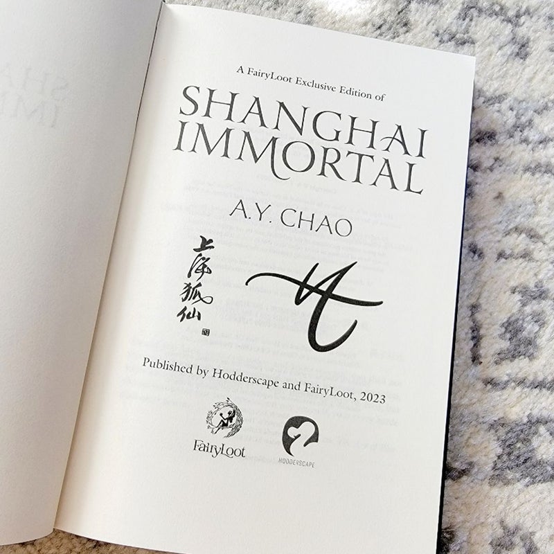 Fairyloot Shanghai Immortal Signed Special Edition 