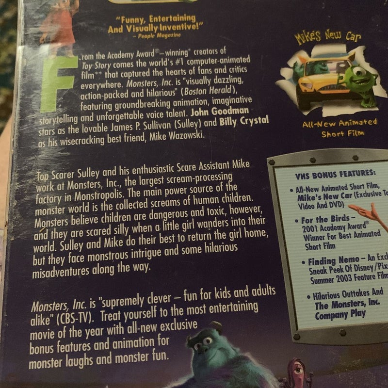 Disney Monsters Ink VHs