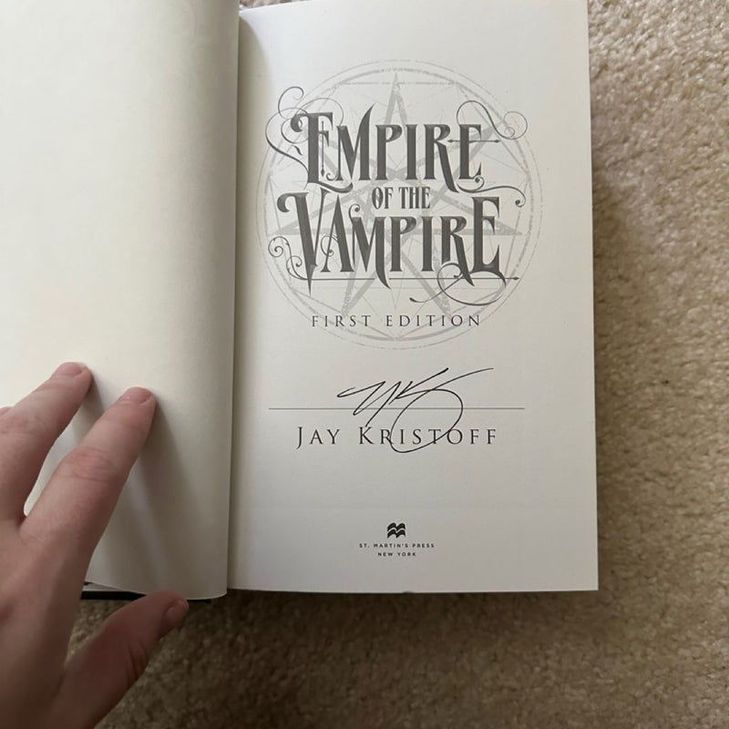 Empire of the Vampire barnes and noble signed first edition