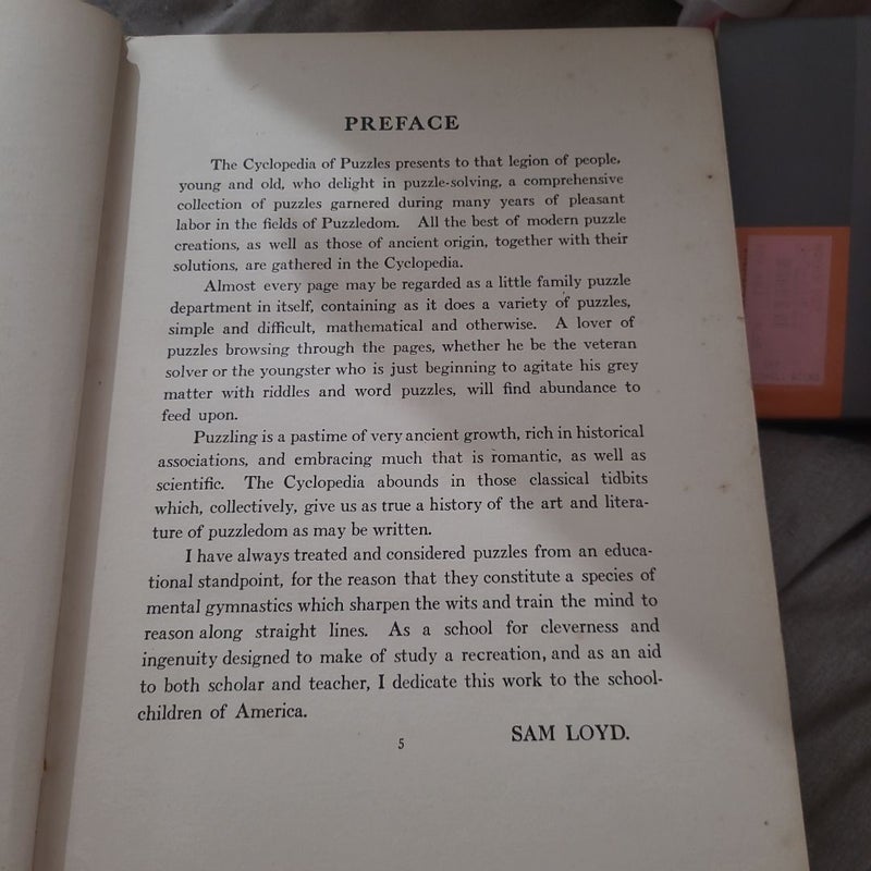 Sam Loyd's Cyclopedia of 5000 Puzzles, Tricks and Conundrums with Answers