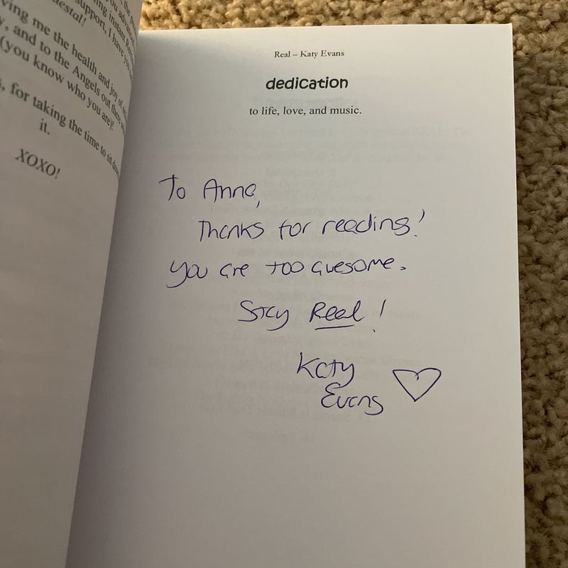 Real (original cover signed by the author)