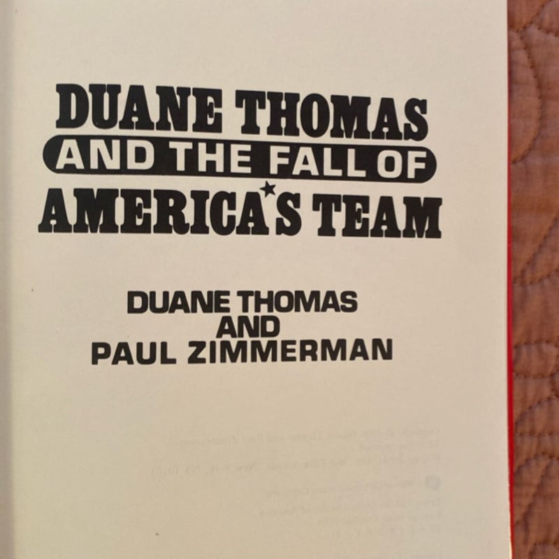 Duane Thomas and the Fall of America's Team