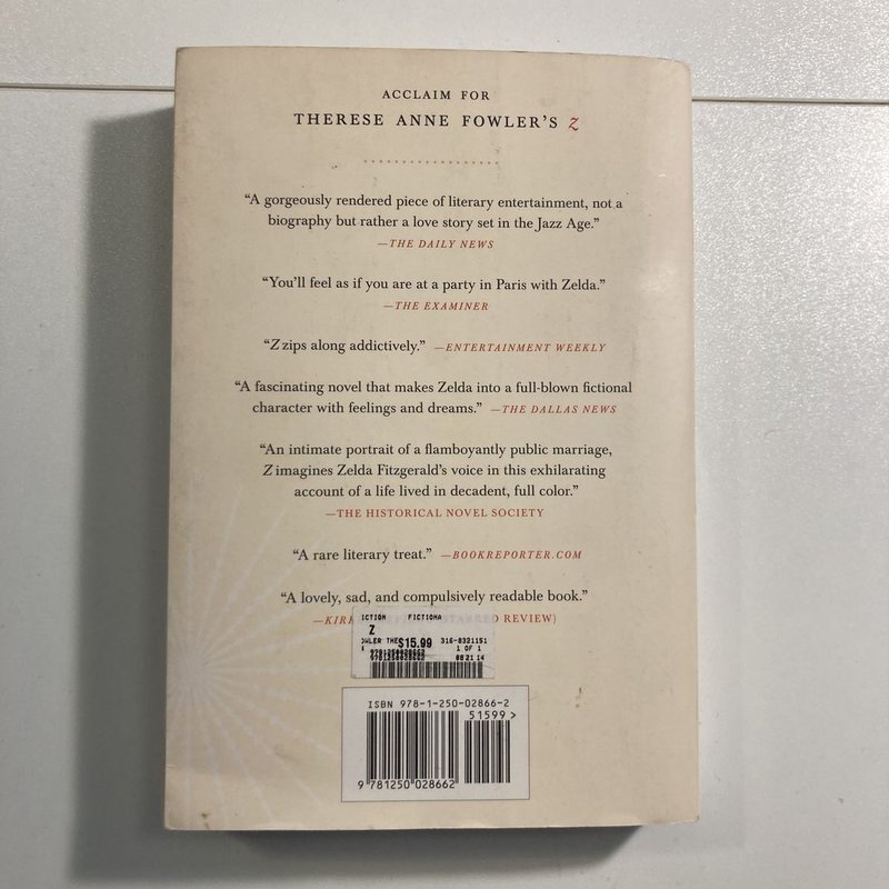 Z: a Novel of Zelda Fitzgerald