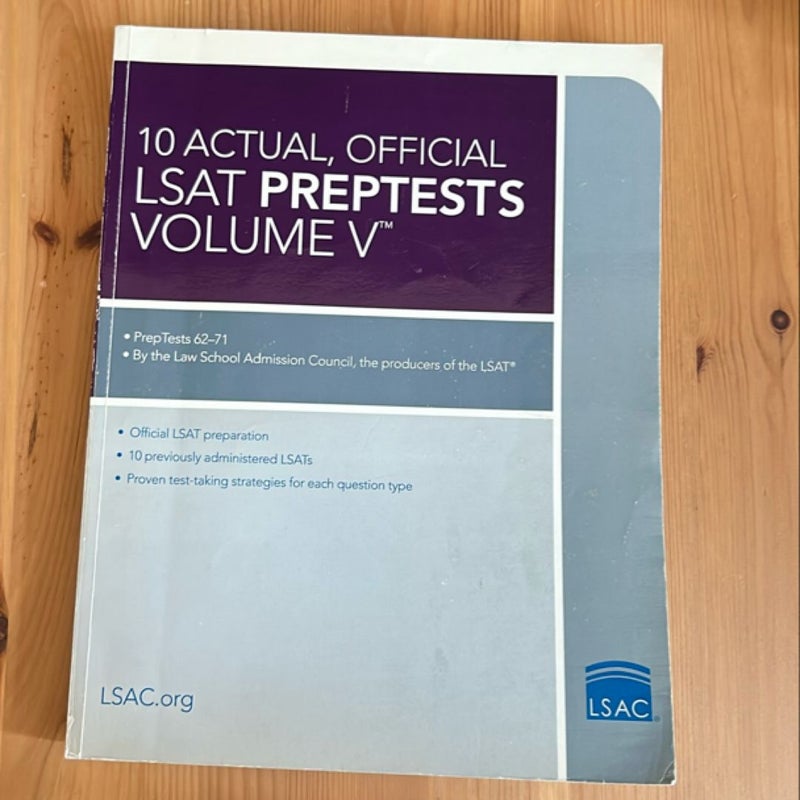 10 Actual, Official LSAT PrepTests Volume V