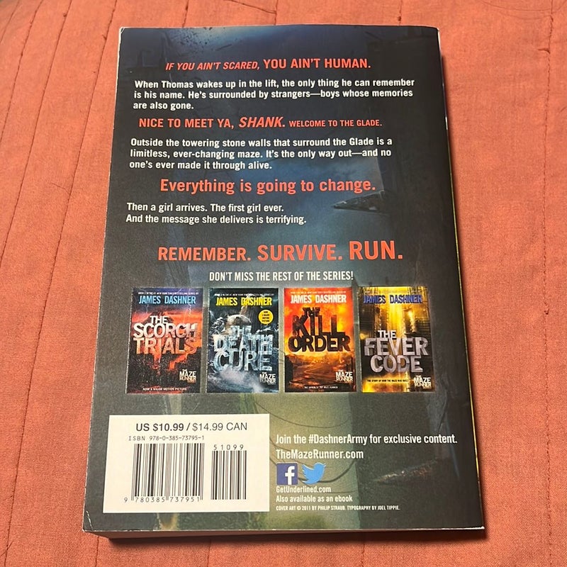 The Maze Runner (Maze Runner, Book One) by James Dashner, Paperback