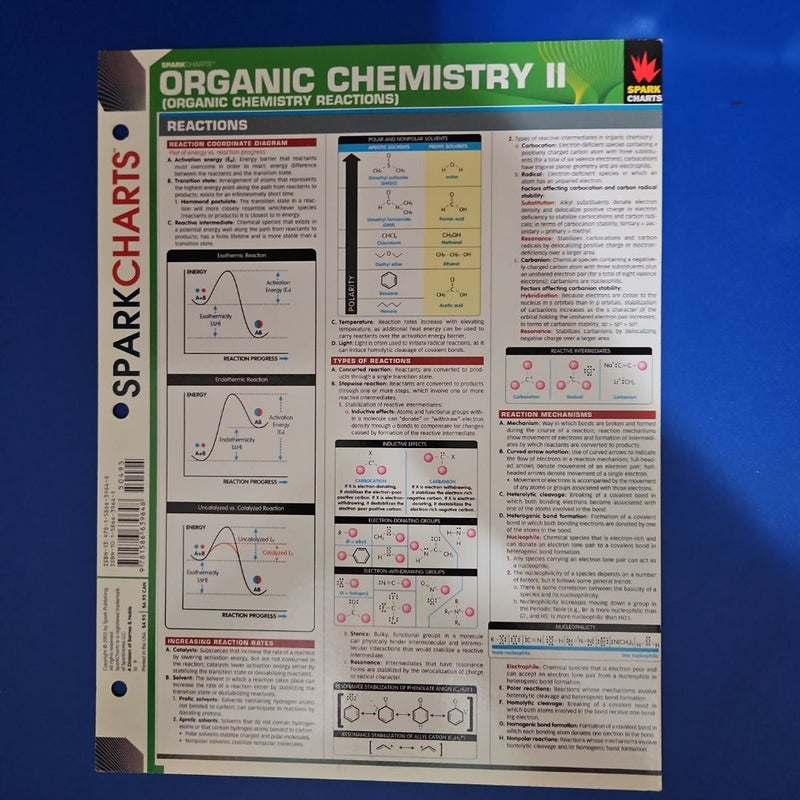 SparkCharts Organic Chemistry II