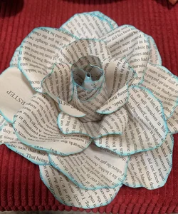 Page paper craft flower