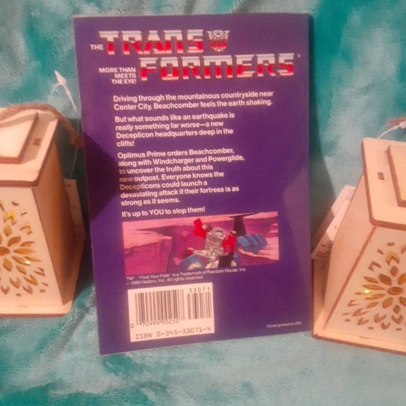 Find Your Fate Transformers 4 Earthquake By Ann Matthews '86 1st Print Paperback