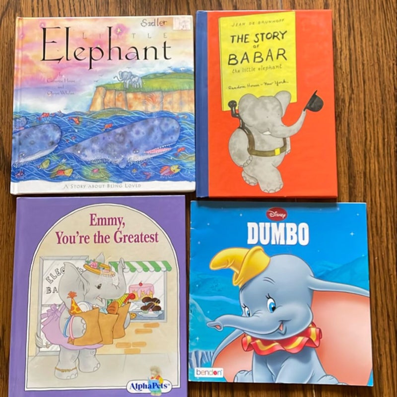 Bundle of 4: Little Elephant; The Story of Barbar; Emmy you’re the Greatest; & Dumbo