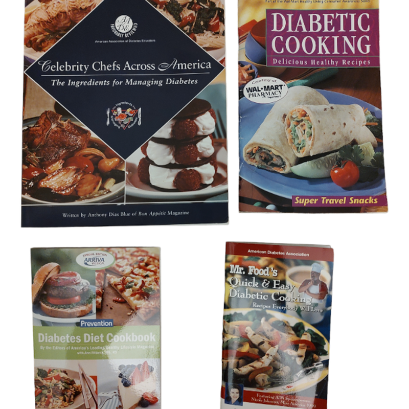 Lot of 4 Diabetic Health Recipe Cookbooks