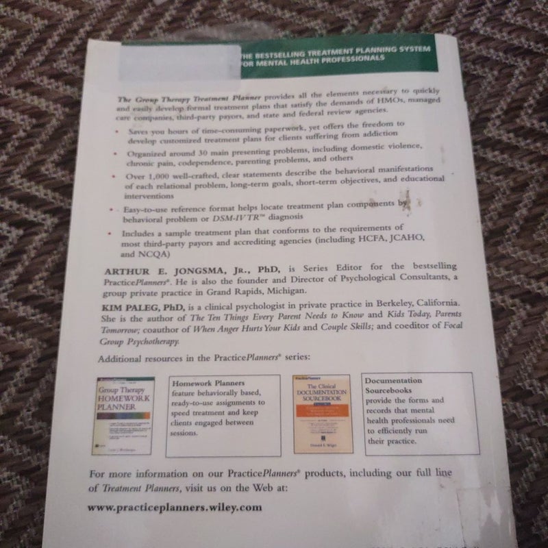 The Group Therapy Treatment Planner