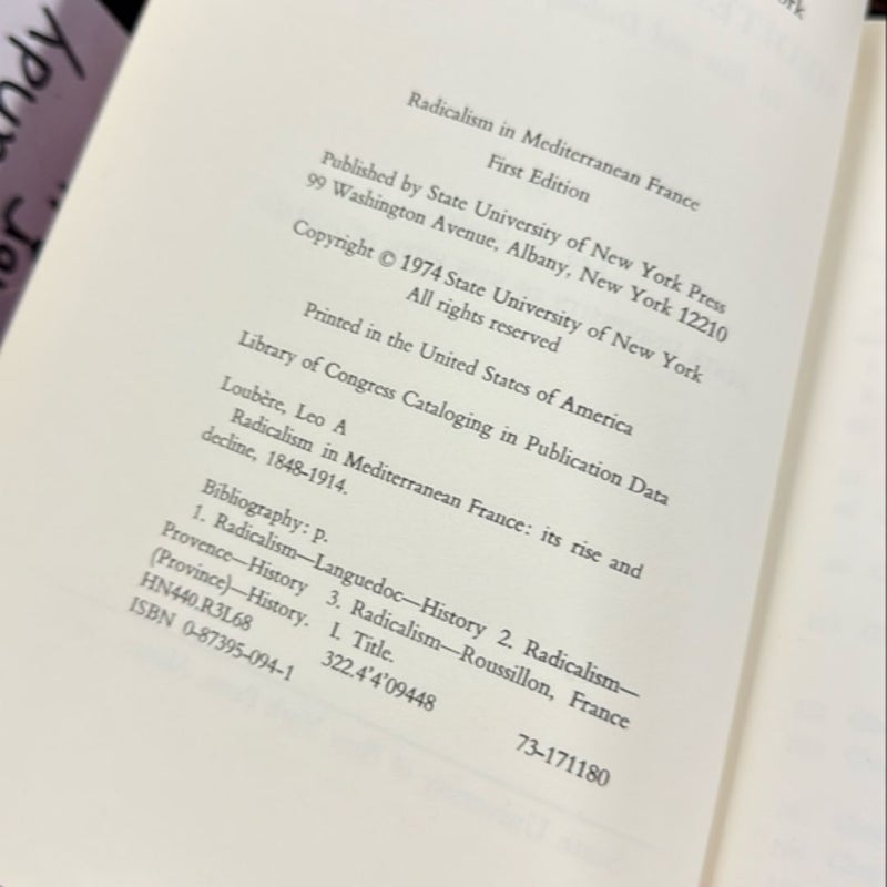 Radicalism in Mediterranean France