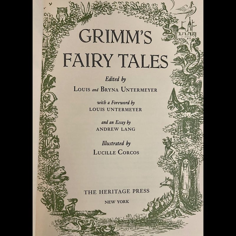 Rare Grimm's Fairy Tales 2 Volumes , 1962 w/ Slipcase, Illustrated