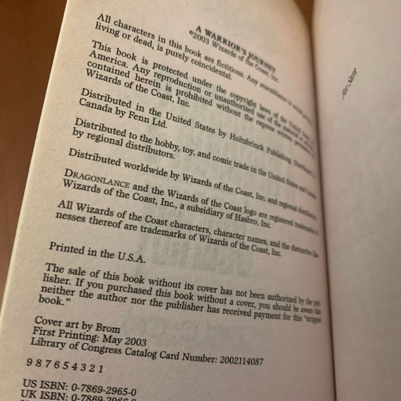 DragonLance: Complete Ergoth Trilogy Set: A Warrior’s Journey, The Wizard’s Fate, A Hero’s Justice, All First Edition First Printing