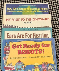 Let’s Read and Find Out Science Book bundle: Get Ready for ROBOTS!, How We Learned The Earth is Round, My Visit to the Dinosaurs
