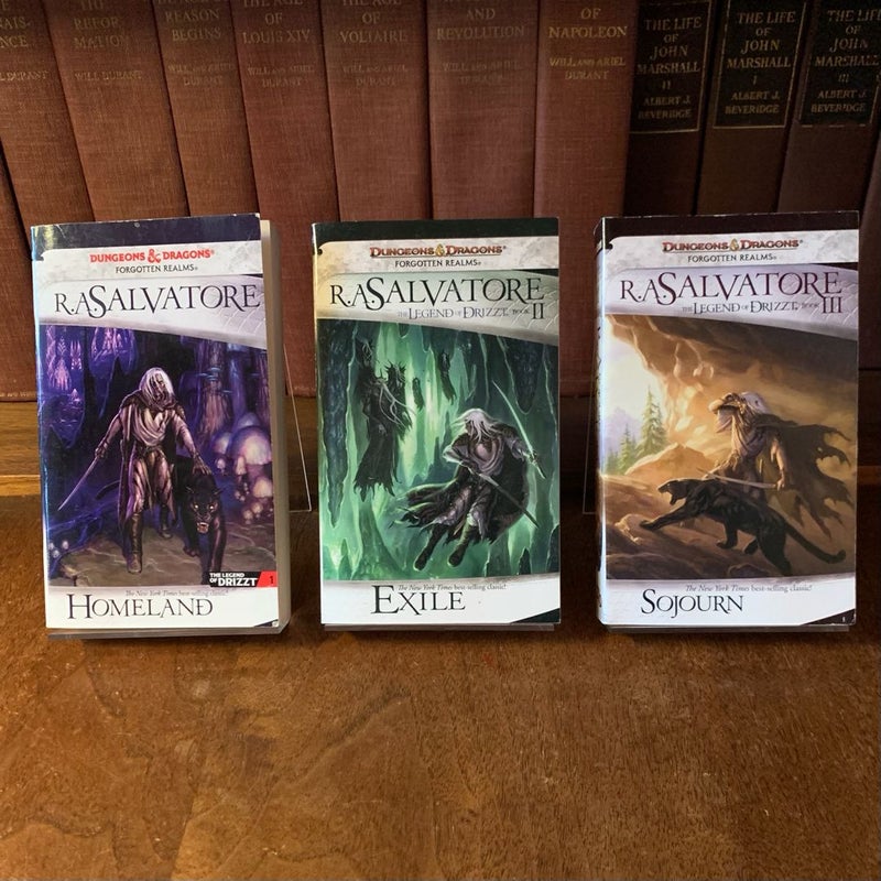Legend of Drizzt, Dark Elf Trilogy: Homeland, Exile, Sojourn