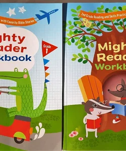 Mighty Reader Workbook Set (New, Pbk, 2018, B&H Kids) 1st & 2nd