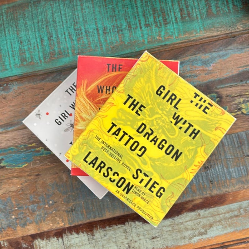The Girl With the Dragon Tattoo + The Girl Who Played with Fire + The Girl Who Kicked the Hornet’s Nest Audiobook BUNDLE