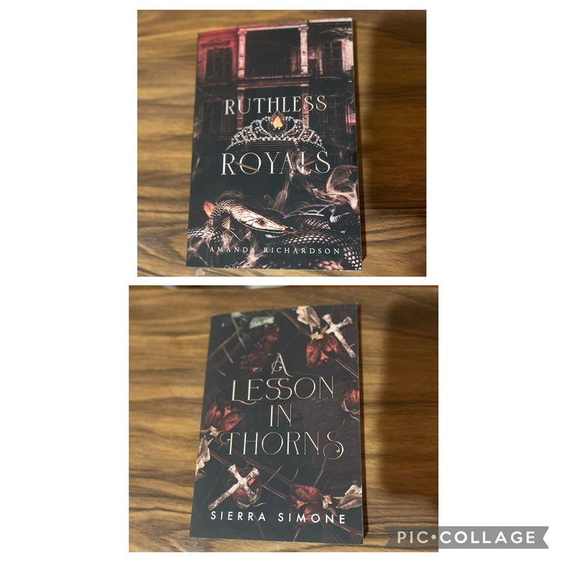 Special edition Bundle: A lesson in thorns by Sierra Simone and Ruthless Royals by Amanda Richardson
