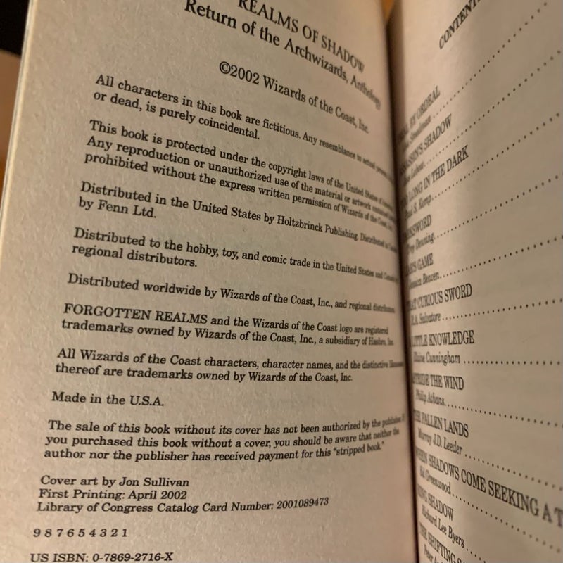 Forgotten Realms: Anthology Set: The Best of the Realms I, Realms of Shadow, Realms of the Dragons