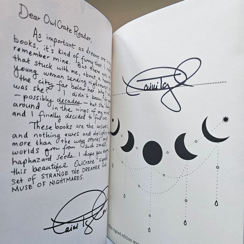 NEW Owlcrate Strange The Dreamer Signed & Muse Of Nightmares Special Editions